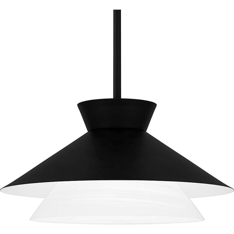 Image 5 Quoizel Lionel 15"W Matte Black Double Layer Pendant Light more views