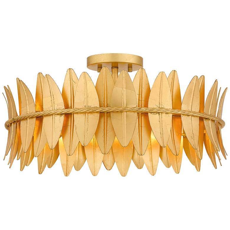 Image 3 Quoizel Liza 20 1/2" Wide Gold Leaf 4-Light Ceiling Light