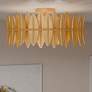 2_Quoizel Liza 20 1/2" Wide Gold Leaf 4-Light Ceiling Light