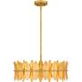 Thumbnail4 of Quoizel Liza 20 1/2" Wide Gold Leaf 4-Light Pendant more views