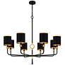 1_Quoizel Lockery 40" Wide Matte Black 8-Light Chandelier