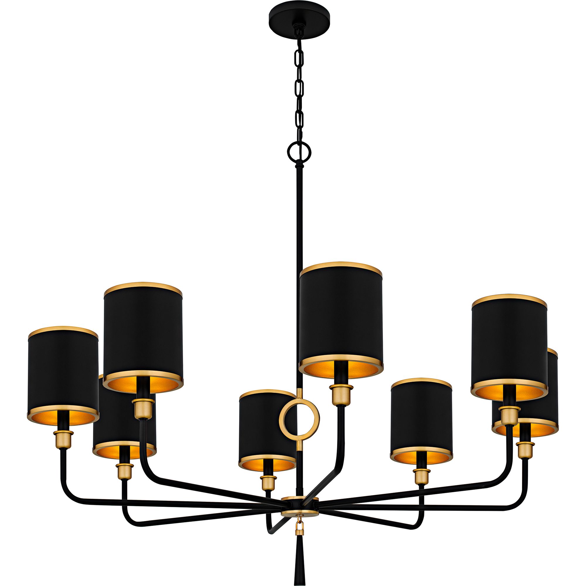 Image 3 Quoizel Lockery 40" Wide Matte Black 8-Light Chandelier more views
