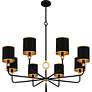 4_Quoizel Lockery 40" Wide Matte Black 8-Light Chandelier more views