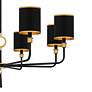5_Quoizel Lockery 40" Wide Matte Black 8-Light Chandelier more views