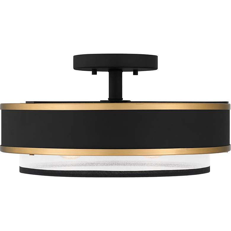 Image 5 Quoizel Lockwood 15" Wide Earth Black 3-Light Ceiling Light more views