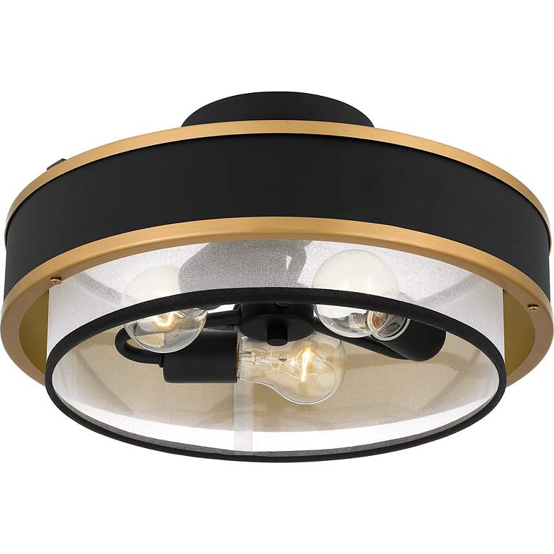 Image 6 Quoizel Lockwood 15" Wide Earth Black 3-Light Ceiling Light more views