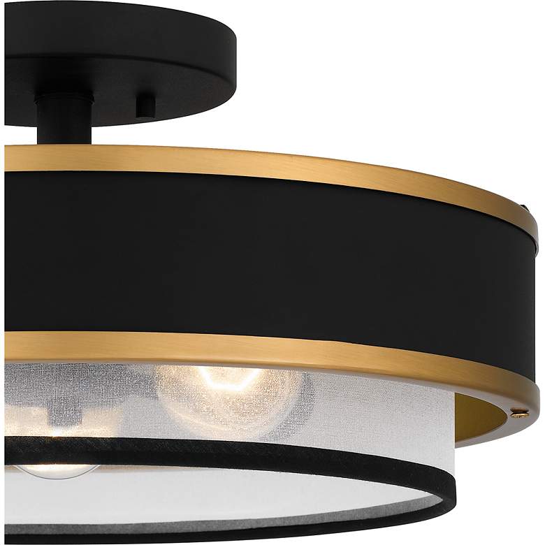 Image 7 Quoizel Lockwood 15" Wide Earth Black 3-Light Ceiling Light more views