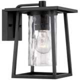 Quoizel Lodge 10 1/2&quot; High Black Outdoor Wall Light