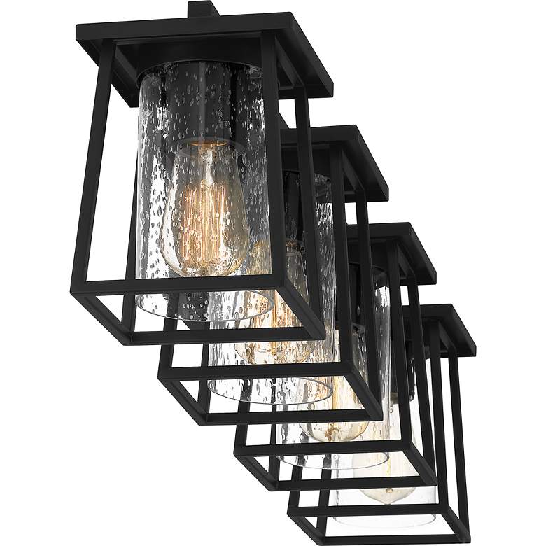 Image 6 Quoizel Lodge 33 1/4" Wide Matte Black 4-Light Bath Light more views