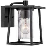 Quoizel Lodge 9&quot; High Black Outdoor Wall Light