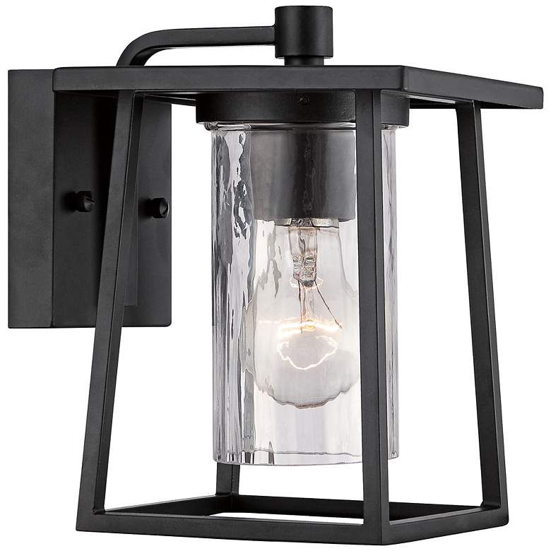 Image 1 Quoizel Lodge 9" High Black Outdoor Wall Light