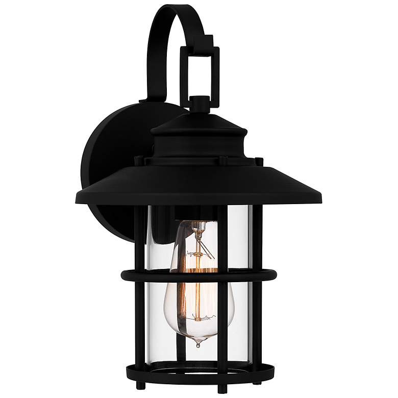 Image 3 Quoizel Lombard 12 3/4 inch High Matte Black Outdoor Wall Light
