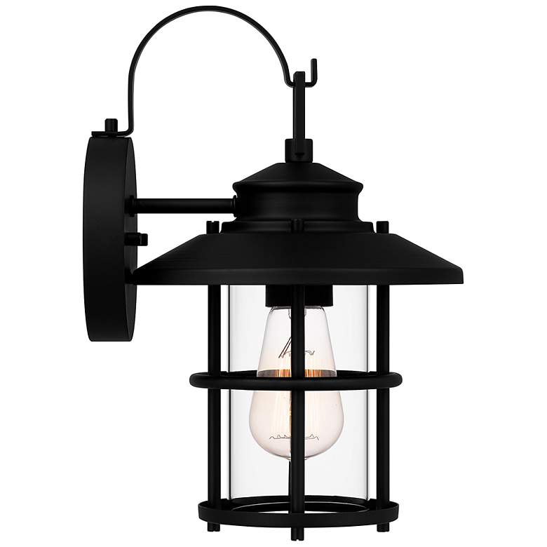 Image 5 Quoizel Lombard 12 3/4" High Matte Black Outdoor Wall Light more views