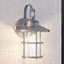Quoizel Lombard 12 3/4"H Antique Brushed Aluminum Outdoor Wall Light in scene