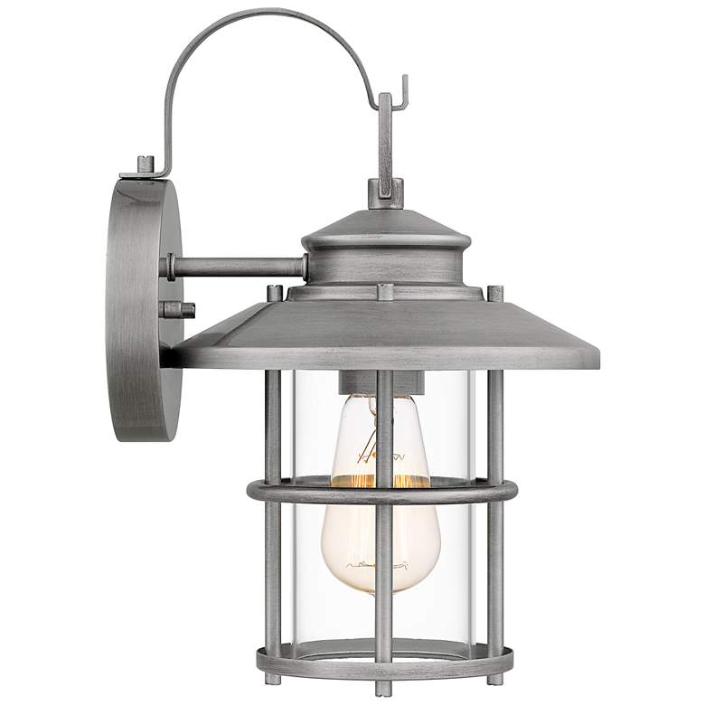 Image 5 Quoizel Lombard 12 3/4"H Antique Brushed Aluminum Outdoor Wall Light more views