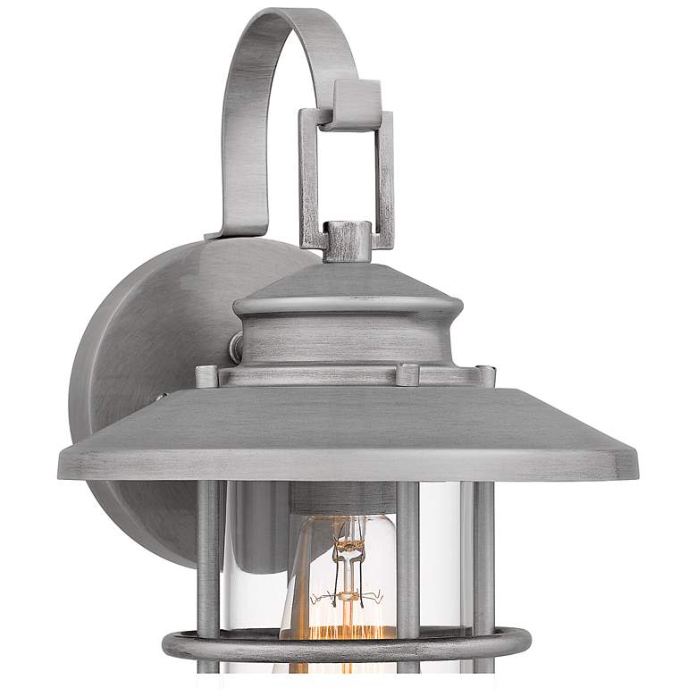 Image 6 Quoizel Lombard 12 3/4"H Antique Brushed Aluminum Outdoor Wall Light more views