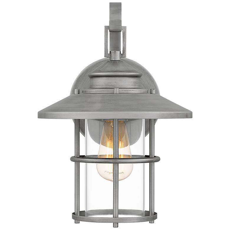Image 4 Quoizel Lombard 14" High Antique Brushed Aluminum Outdoor Wall Light more views