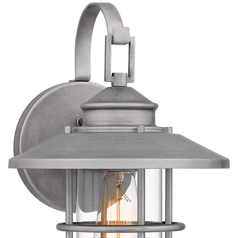 Image 6 Quoizel Lombard 14 inch High Antique Brushed Aluminum Outdoor Wall Light more views