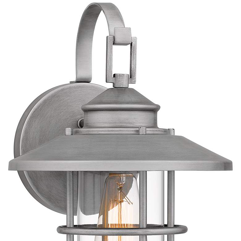 Image 6 Quoizel Lombard 14" High Antique Brushed Aluminum Outdoor Wall Light more views