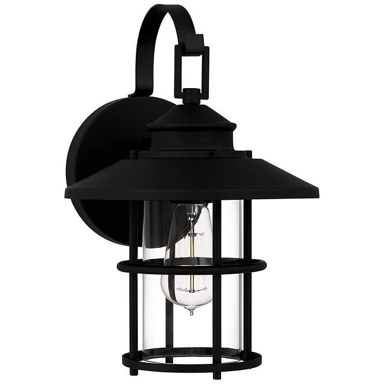 Image 3 Quoizel Lombard 14 inch High Matte Black Outdoor Wall Light