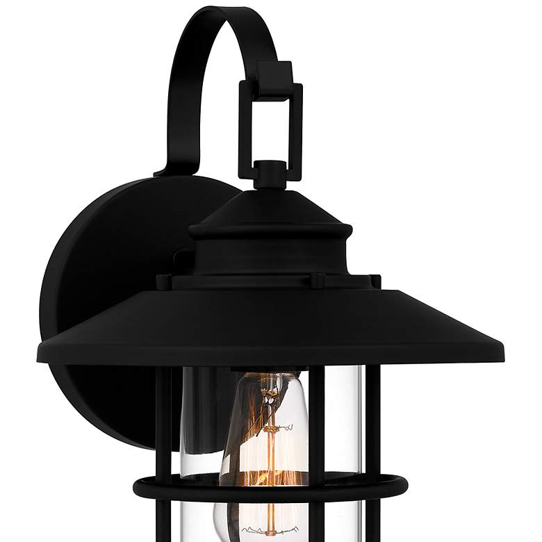 Image 6 Quoizel Lombard 14" High Matte Black Outdoor Wall Light more views