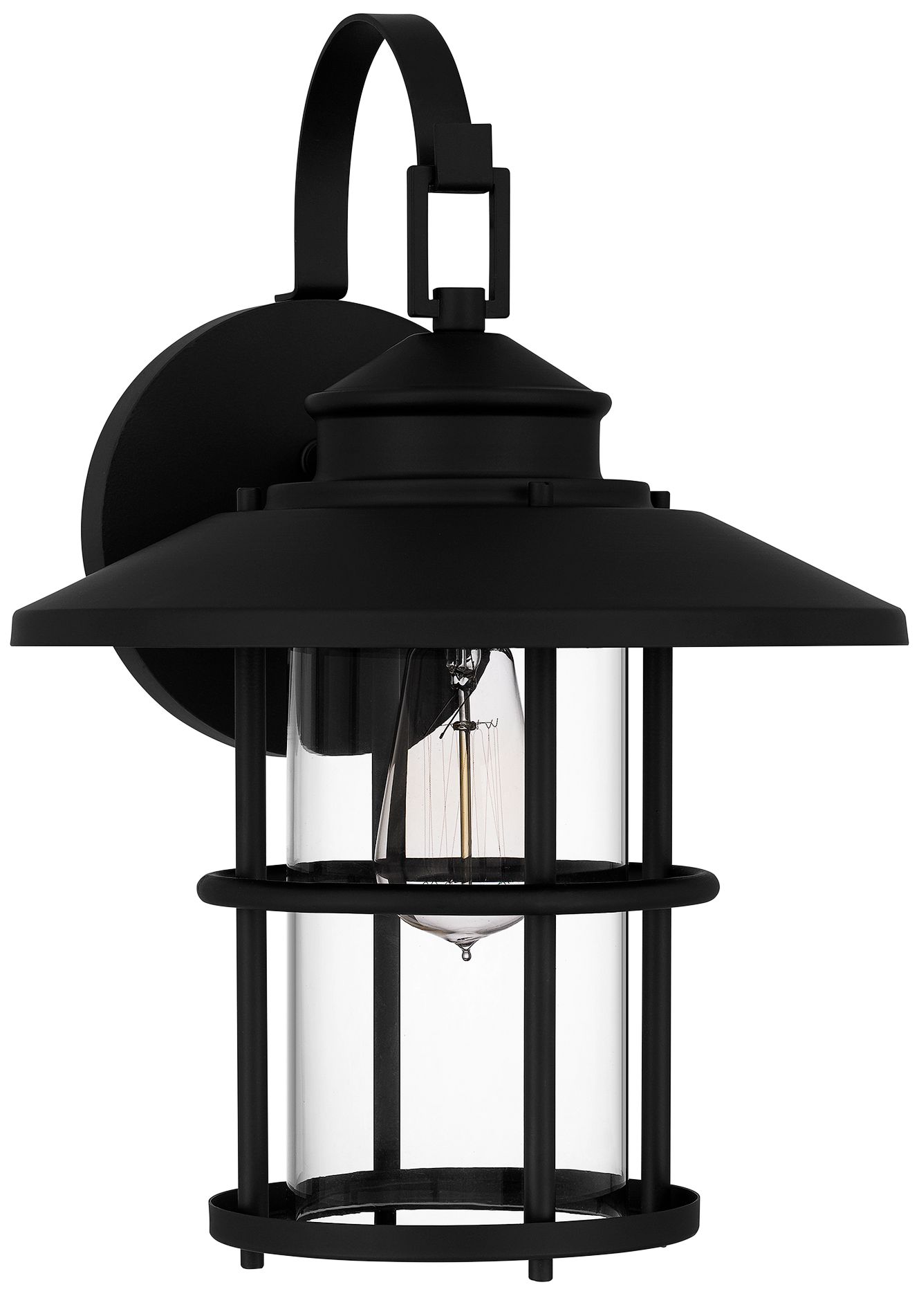 Quoizel Lombard 16 1/2" High Matte Black Outdoor Wall Light