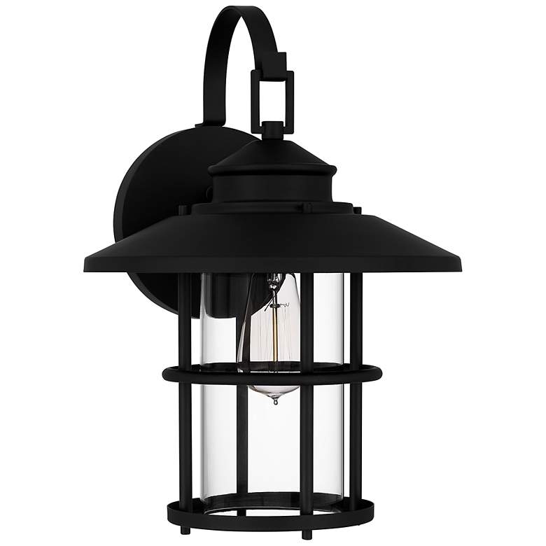 Image 3 Quoizel Lombard 16 1/2 inch High Matte Black Outdoor Wall Light