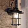 Quoizel Lombard 16 1/2" High Matte Black Outdoor Wall Light in scene