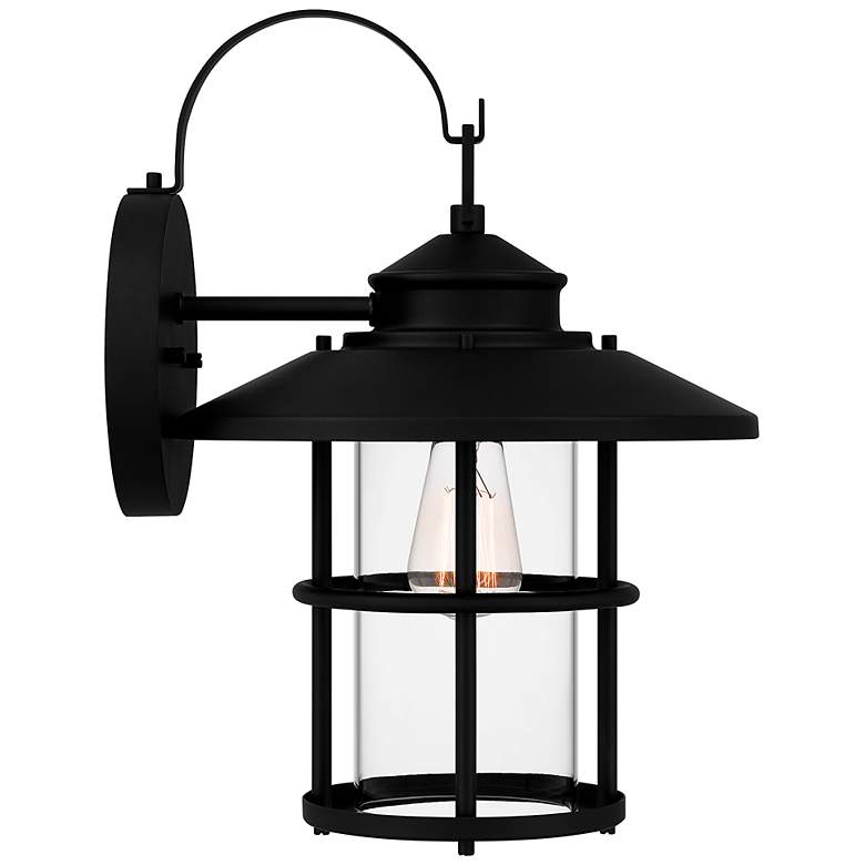 Image 4 Quoizel Lombard 16 1/2 inch High Matte Black Outdoor Wall Light more views