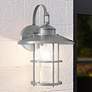 Quoizel Lombard 16 1/2"H Antique Brushed Aluminum Outdoor Wall Light in scene