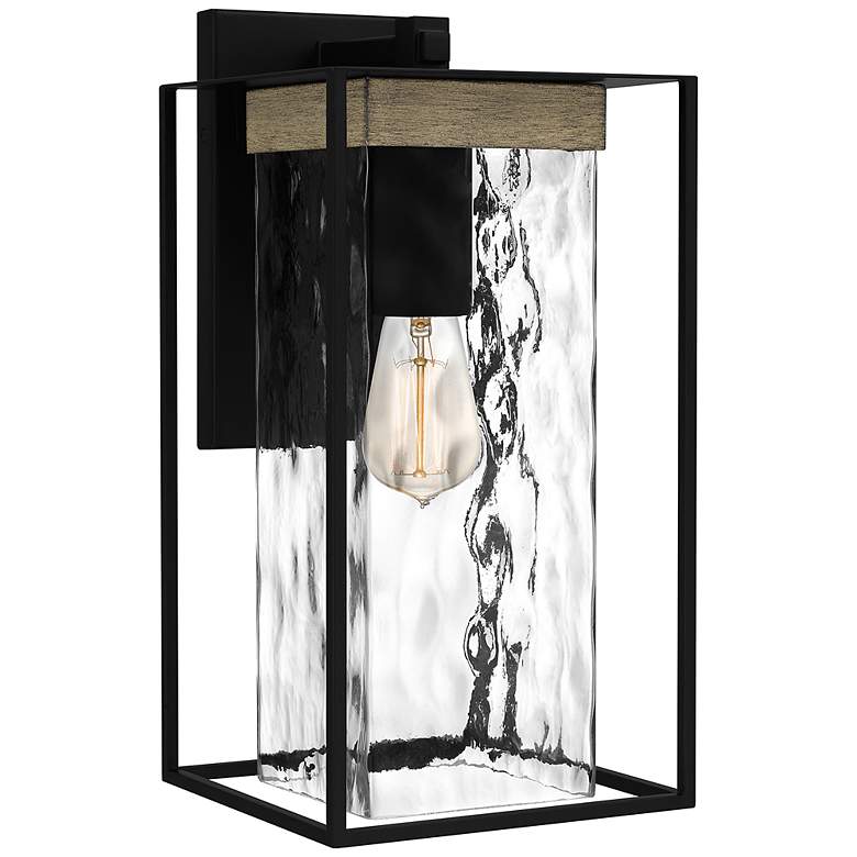 Image 2 Quoizel Longwood 17" High Matte Black Outdoor Wall Light