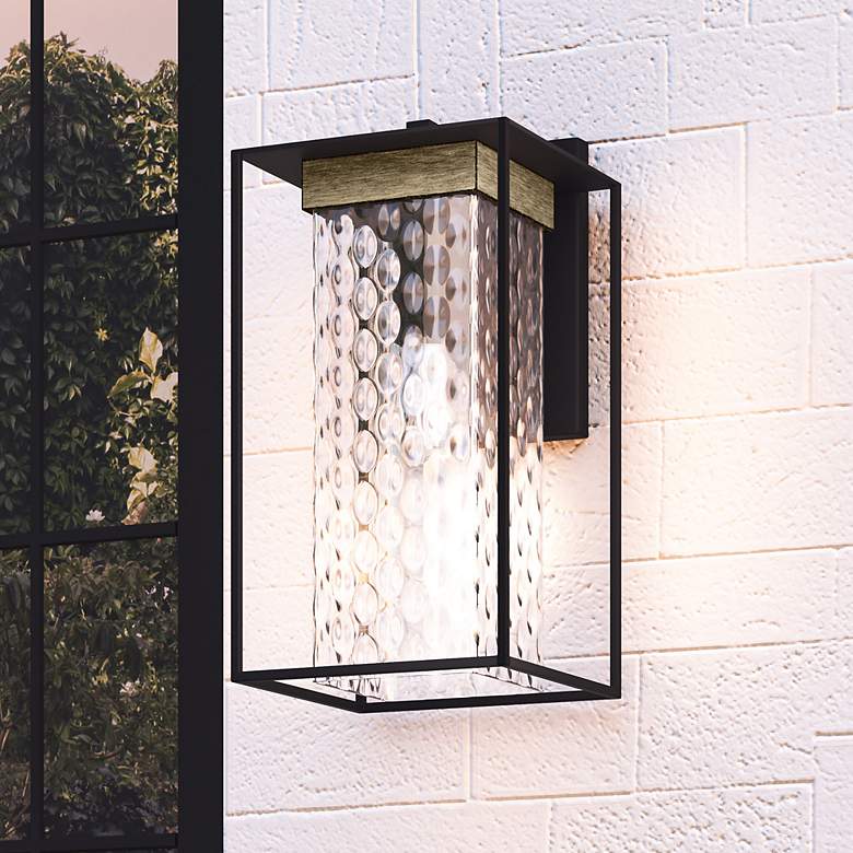 Image 1 Quoizel Longwood 17" High Matte Black Outdoor Wall Light