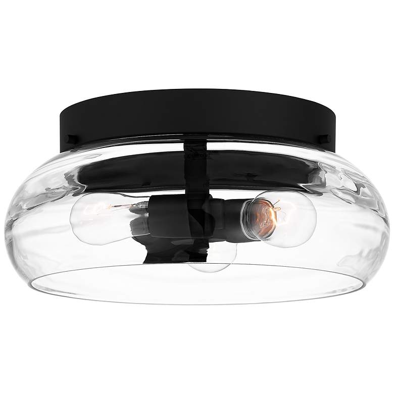 Image 3 Quoizel Lucy 14" Wide Matte Black 3-Light Ceiling Light