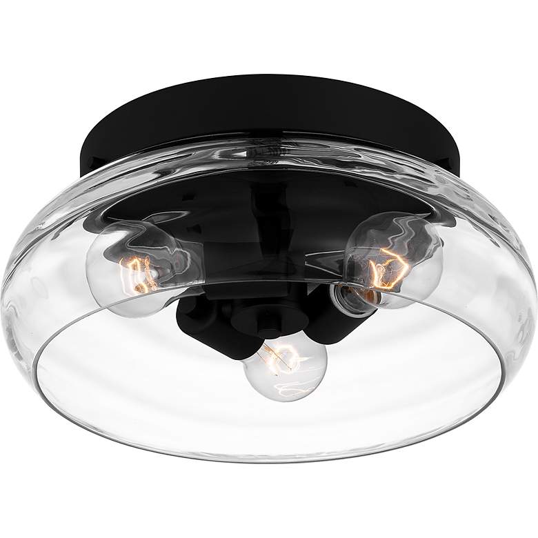 Image 7 Quoizel Lucy 14" Wide Matte Black 3-Light Ceiling Light more views