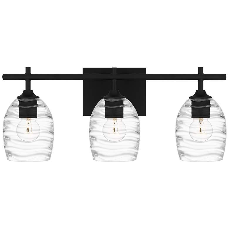 Image 3 Quoizel Lucy 22" Wide Matte Black 3-Light Bath Light
