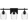 3_Quoizel Lucy 22" Wide Matte Black 3-Light Bath Light