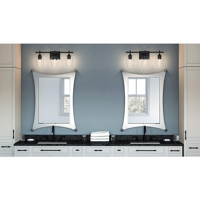 Image 7 Quoizel Lucy 22" Wide Matte Black 3-Light Bath Light more views