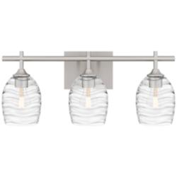 Quoizel Lucy 22"W Brushed Nickel 3-Light Vanity Bath Light