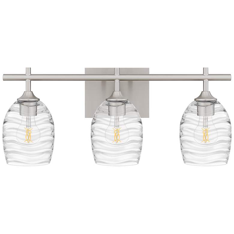 Image 3 Quoizel Lucy 22"W Brushed Nickel 3-Light Vanity Bath Light more views