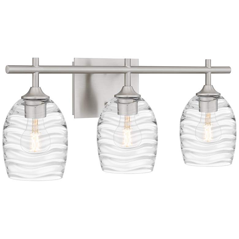 Image 4 Quoizel Lucy 22"W Brushed Nickel 3-Light Vanity Bath Light more views