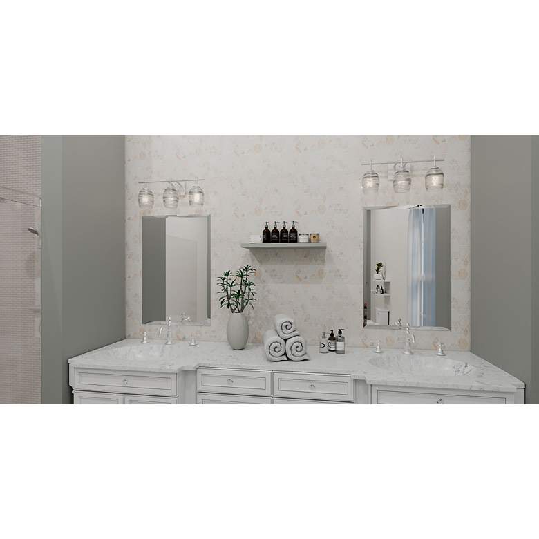 Image 6 Quoizel Lucy 22"W Brushed Nickel 3-Light Vanity Bath Light more views