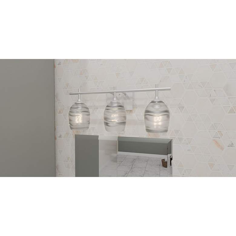 Image 7 Quoizel Lucy 22"W Brushed Nickel 3-Light Vanity Bath Light more views