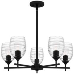 Quoizel Lucy 25" Wide Matte Black 5-Light Chandelier