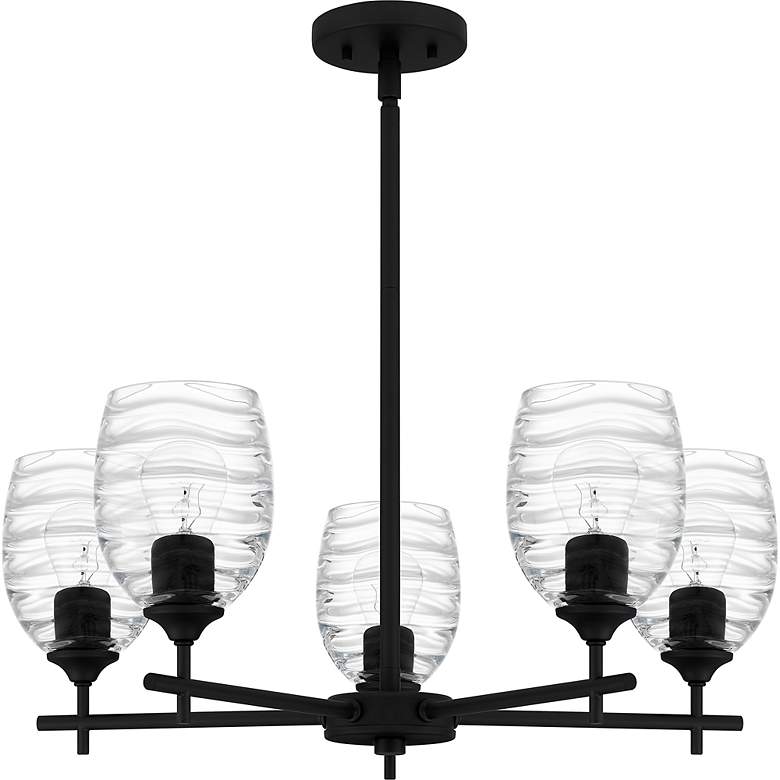 Image 2 Quoizel Lucy 25" Wide Matte Black 5-Light Chandelier more views