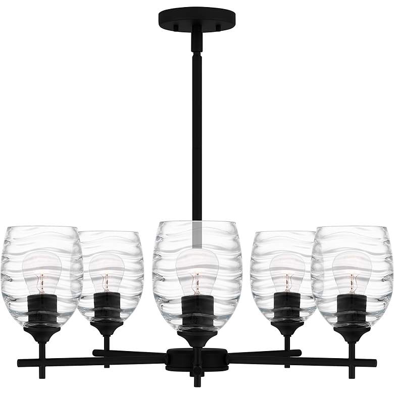 Image 3 Quoizel Lucy 25" Wide Matte Black 5-Light Chandelier more views