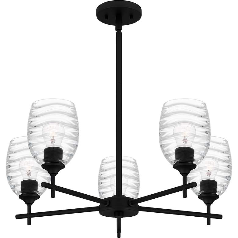 Image 4 Quoizel Lucy 25" Wide Matte Black 5-Light Chandelier more views