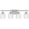 Quoizel Lucy 29" Wide Matte Black 4-Light Vanity Bath Light