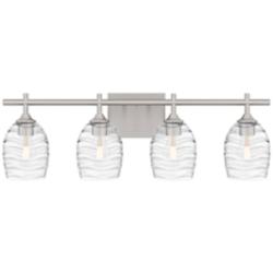 Quoizel Lucy 29" Wide Matte Black 4-Light Vanity Bath Light