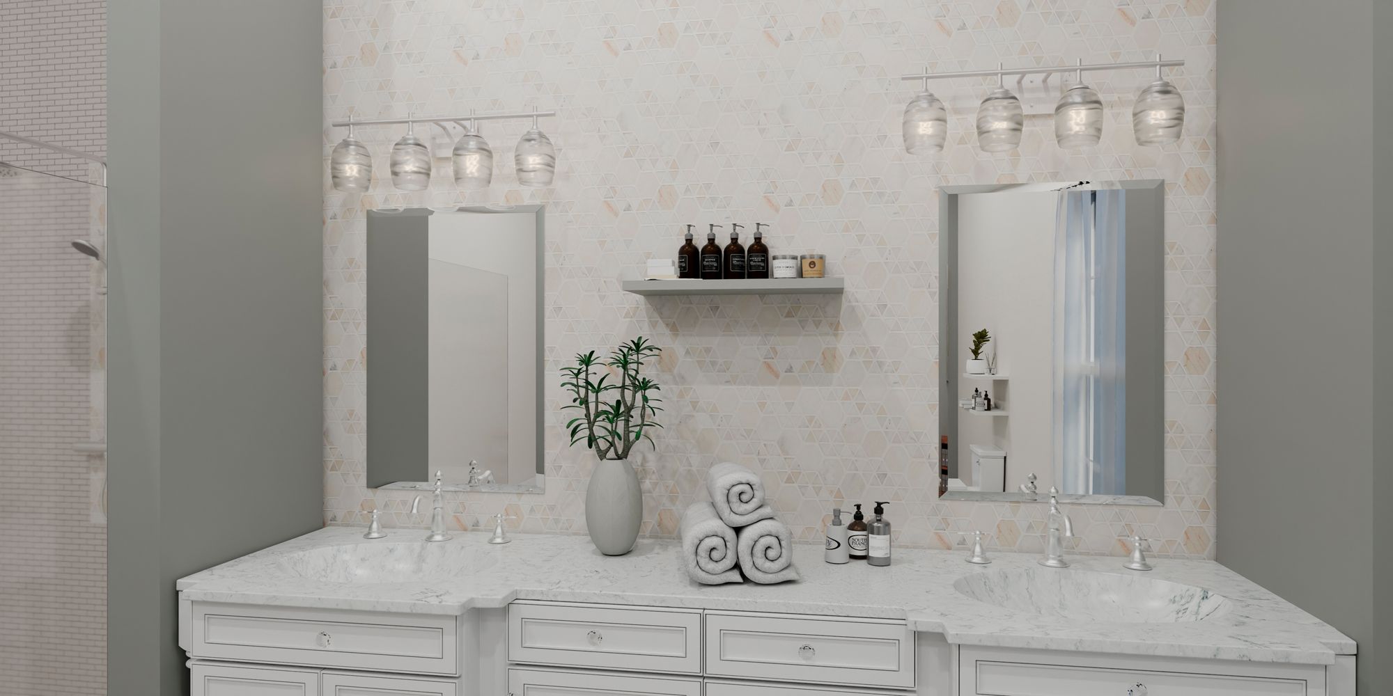 Image 6 Quoizel Lucy 29" Wide Matte Black 4-Light Vanity Bath Light more views