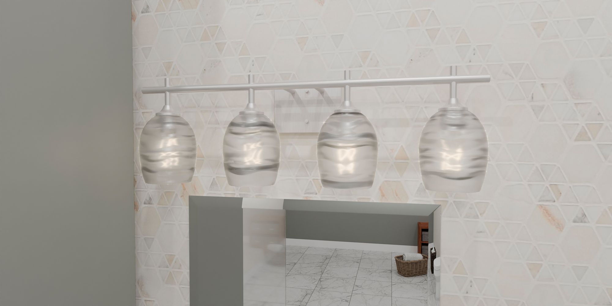 Image 7 Quoizel Lucy 29" Wide Matte Black 4-Light Vanity Bath Light more views